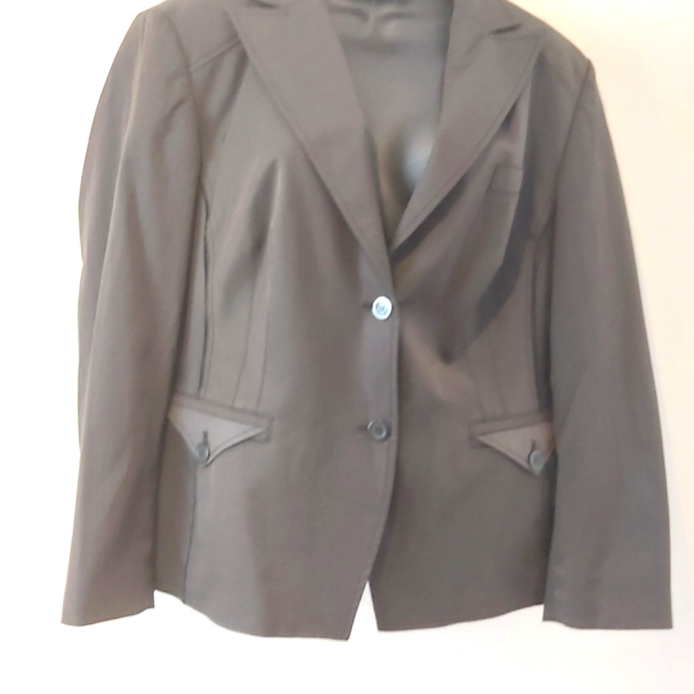 MARC AUREL | Women's Single Breasted Blazer Jacket Grey Size 46